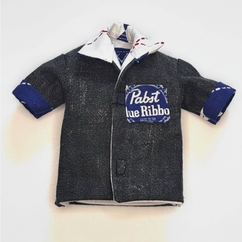 Handmade PBR beer themed shirt for 12 inch doll